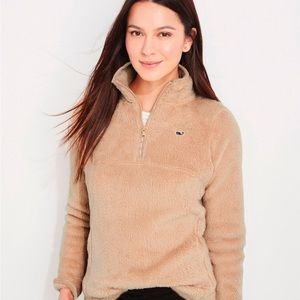NWT Vineyard Vines zip up cozy tan
